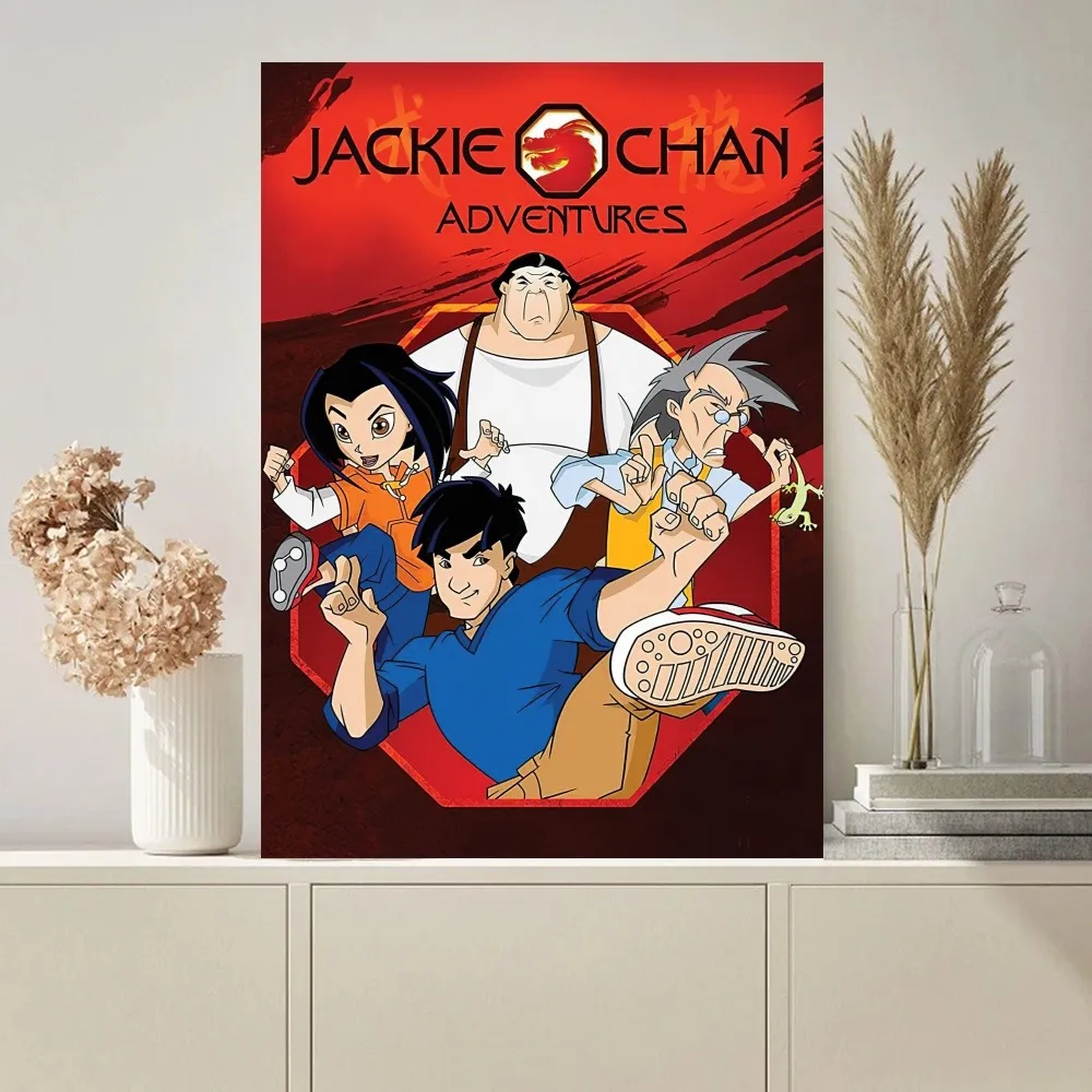 Anime Jackie Chan Adventures Poster Paintings on The Wall Picture for Living Room Interior Painting Room Decoration