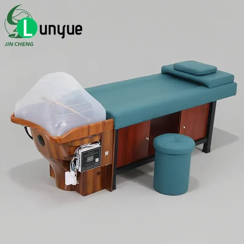 Professional Portable Wooden Water Circulation Spa Bed Modern Massage Table for Home Hair Treatment Beauty Furniture