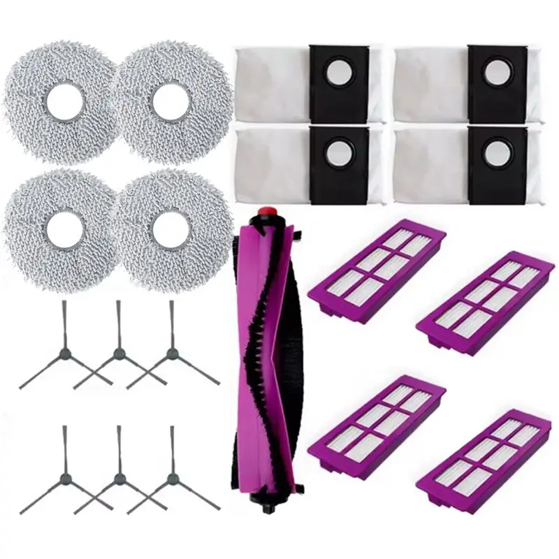 

B46B-Replacement Parts For Eureka J15 Pro Ultra Vacuum Cleaner-Main Side Brush Hepa Filter Mop Cloth Dust Bag Set