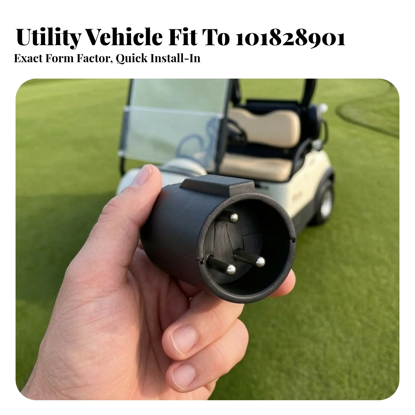 Golf Cart Charging Plug Heavy-Duty Charger Plug PowerWise Charger Receptacle Reliable Compact for Mechanics, Workshop