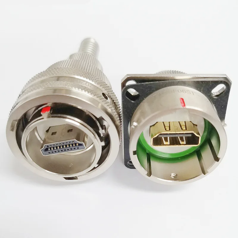 Connecteurs HDMI industriels en métal pour aviation, mâles et femelles, et connecteurs Ethernet – Vente en gros