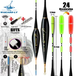 Eletrônico Rock Pesca Float, Pé curto, cauda todo verde, alta sensibilidade, Fibra Óptica, Noite FishingGear, Acessórios, Novo, 2024