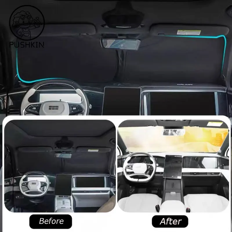 For Geely Galaxy L7 2023 Full Black Car Sunshade Side Window Privacy Curtains Front Rear Sunscreen Heat Insulation Sunshield