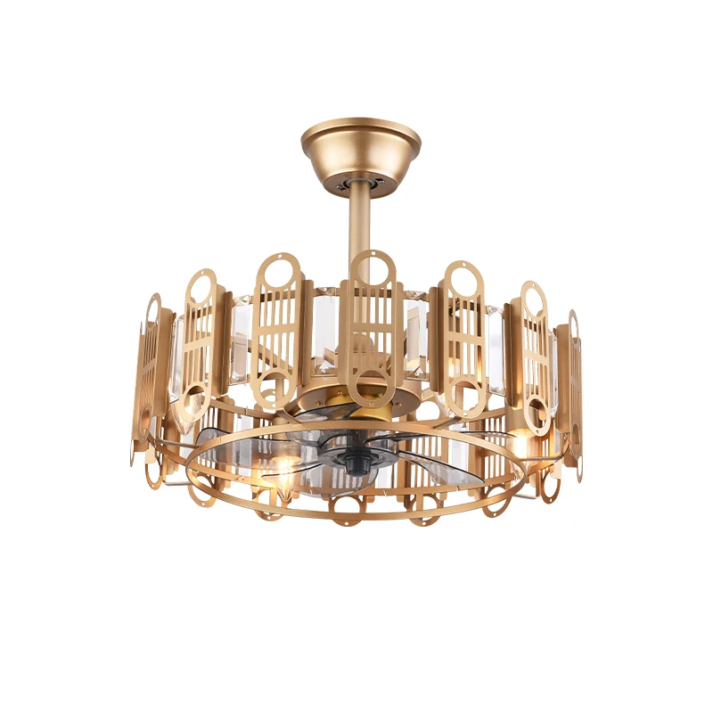 House Villa Hotel Apartment 20 Inch Ceiling Fan Light Lamp New Nordic Style Black Gold Fan Lamp Silent High Wind Luxury