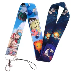 Anime Mononoke Hime Lanyard Key Neck Strap Lanyard Badge Holder Ghibli Keychain Id Card Holder Hang Rope Miyazaki Hayao Gifts