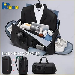 Travel Bag Large Capacity Luggage Formal Suit Folding Storage Bag Dry Wet Separation with Independent Shoe Compartment