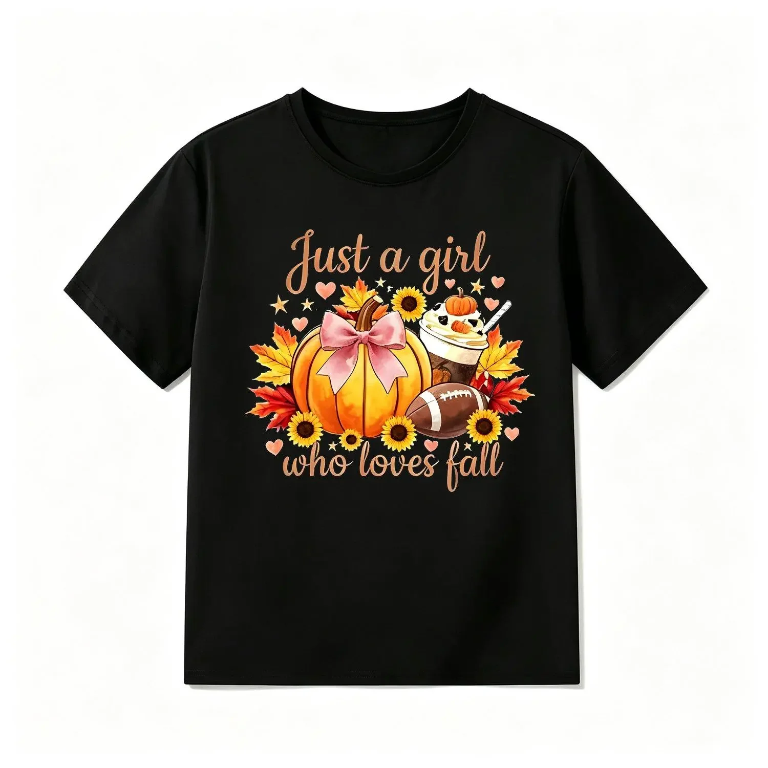 Boys' Cotton Short Sleeve Tops, Holiday Theme Pumpkin Print Casual Wear, Multi-Size Kids Youth Sports & Outdoor Tees (2-12 Years)