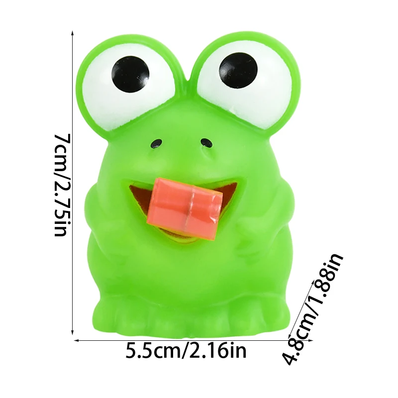 6/1pcs Green Frog Lizard Squeeze Pinch Toy Dinosaur Sticking Tongue Out Decompression Fidget Toys For Kids Adult Stress Relief