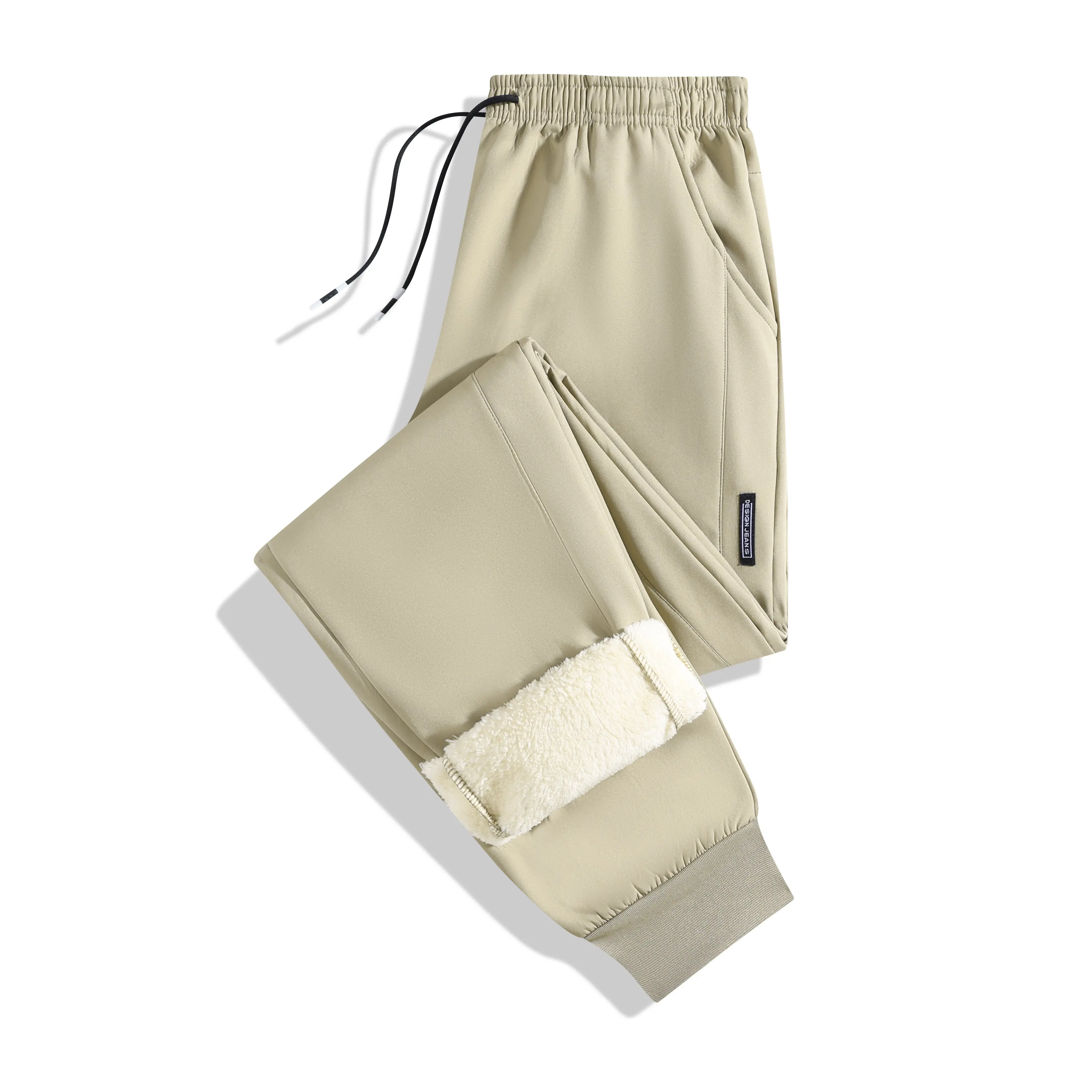 

Новые зимние модные однотонные толстые бархатные теплые брюки для мужчин, повседневные свободные спортивные брюки большого размера высокого качества M-3XL