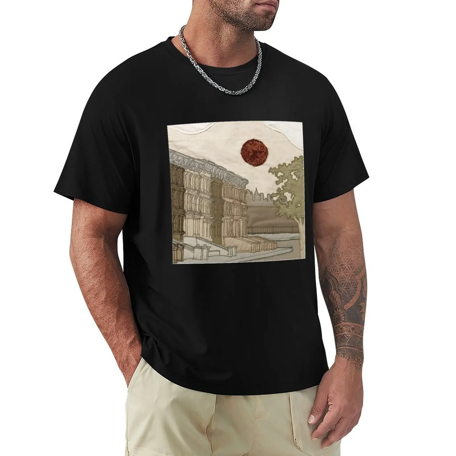 Bright Eyes I_m Wide Awake It_s Morning Tapestry T-Shirt Basic Simple Design Short Sleeve Shirt