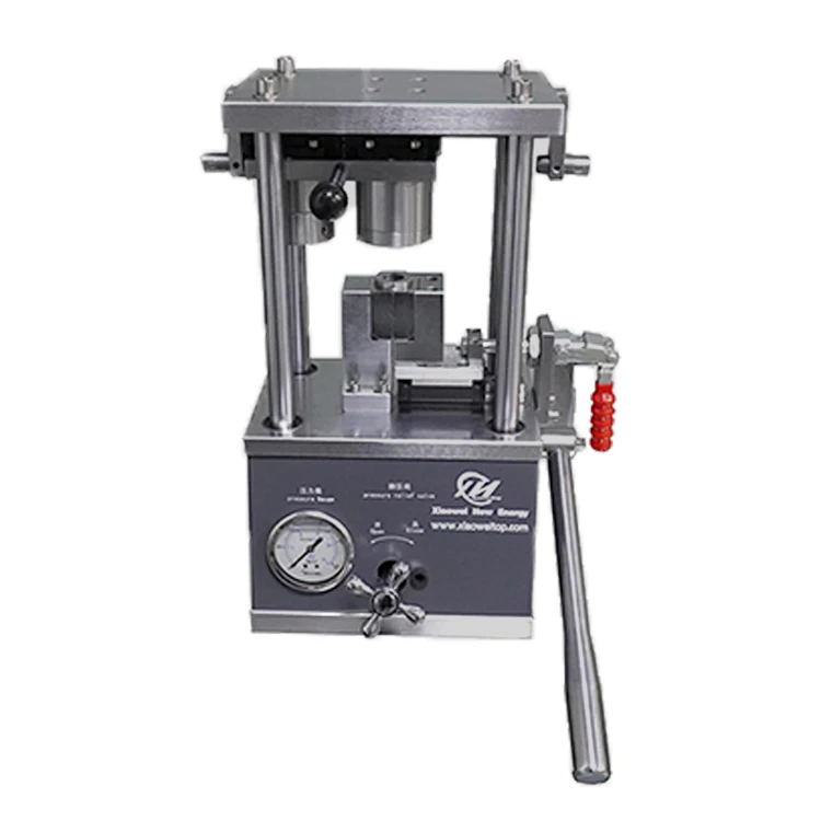 Lab Lithium Ion Battery 18650 Crimper Manual Hydraulic Cylindrical Cell Sealing Machine
