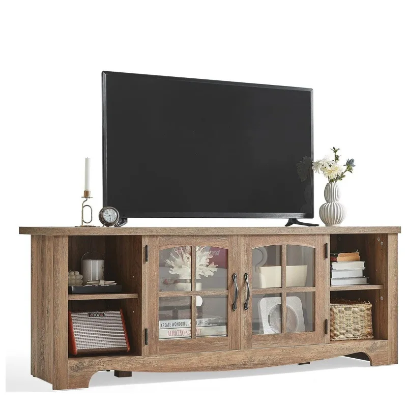 

Прочный шкаф для телевизора в фермерском доме со стеклянной дверью и регулируемыми стеллажами для гостиной и спальни.