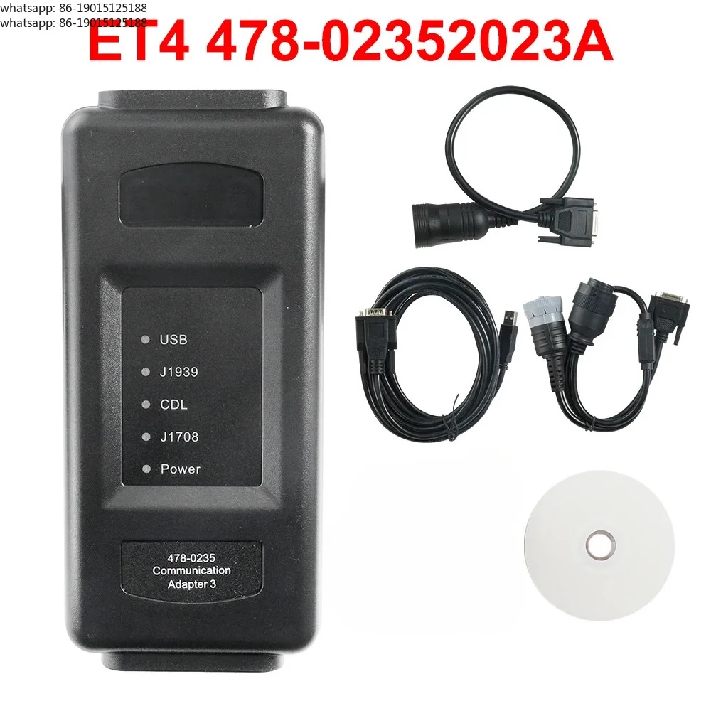 2023A ET4 478-0235 Truck Excavator Diagnostic Tool Communication Adapter ET3 Truck Diagnostic Tool V2019
