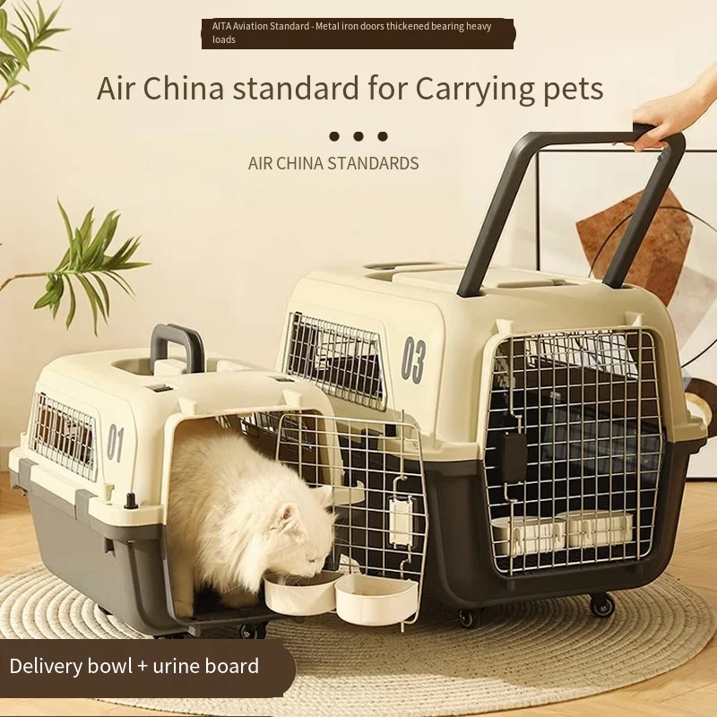 Wholesale Portable Plastic Travel Multi-functional Ventilate Pet Carrier Consignment Box