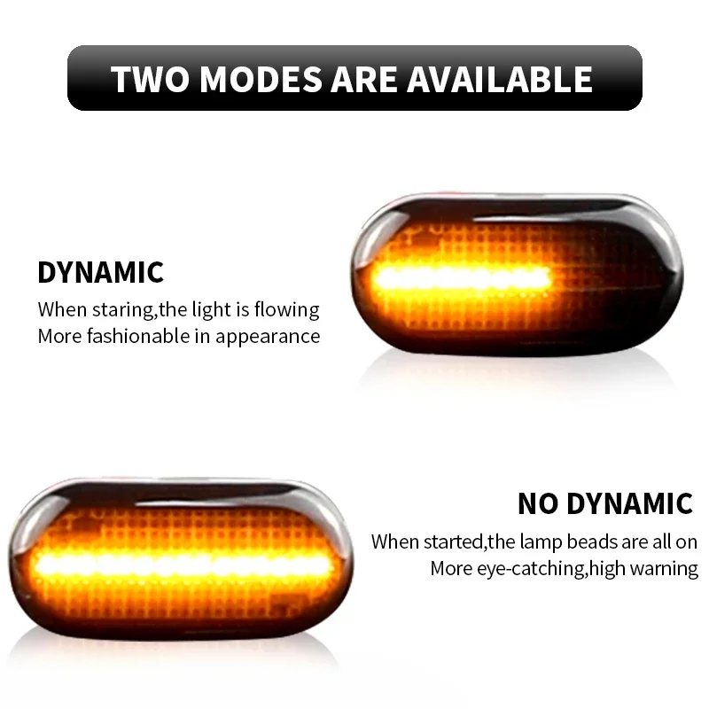 2PCS LED Side Marker Lights Canbus ​​For Nissan Qashai NV200 Evalia 10-up X-Ttail 07-14 Note 06-up Cube 08-up Turn Signal Lamps