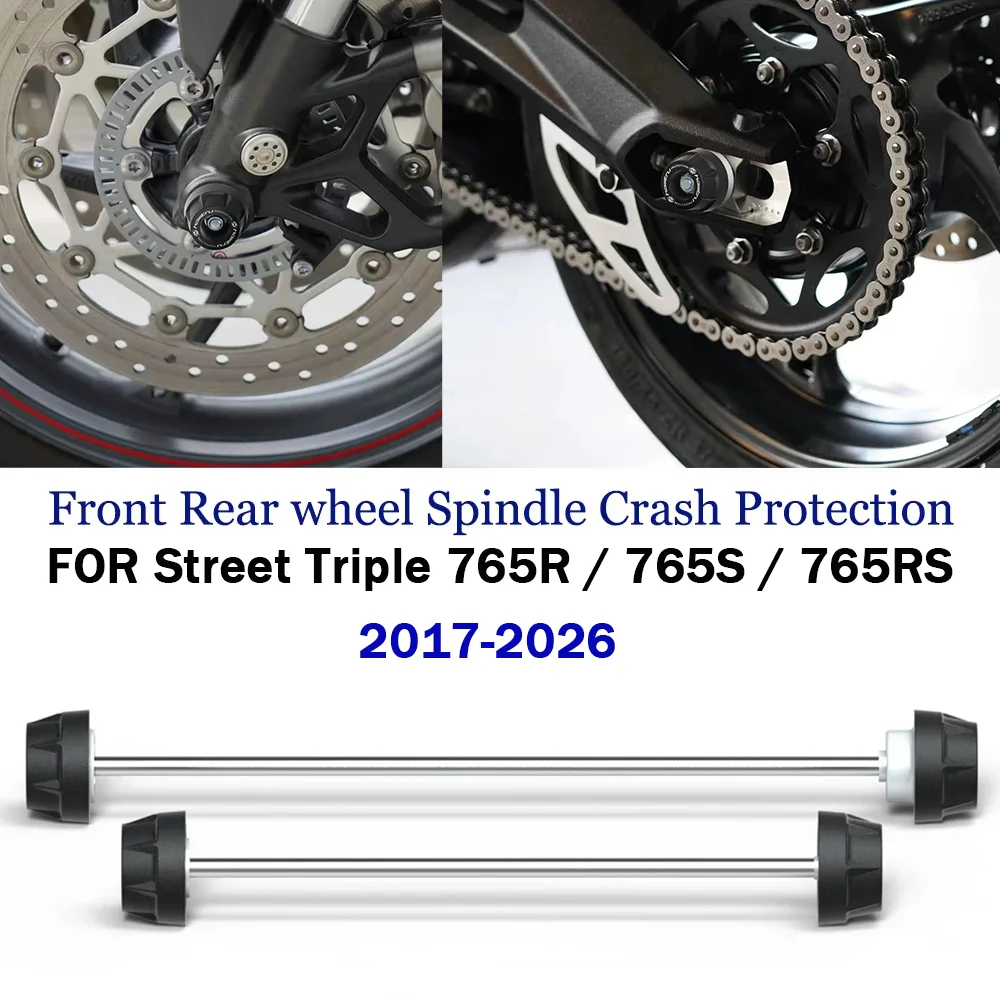 

Motorcycle Front Rear Axle Sliders Wheel Protection For Triumph Street Triple 765 R S RS 675 R RX Street Triple 660S 2007-2023