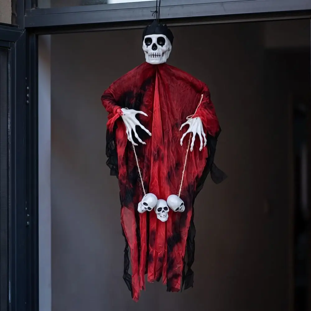 Pendant Hanging Ghost Skull Props Ornaments Halloween Hanging Skeleton Scene Layout Spooky Haunted House Decoration Porch