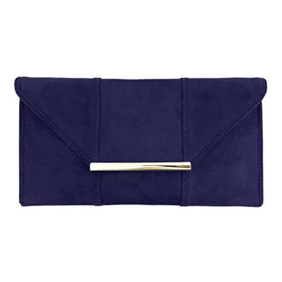 JNB Faux Microsuede Envelope Clutch