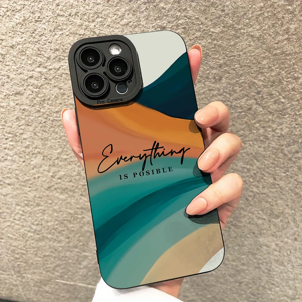 Phone Case For Xiaomi Redmi Note 14 13 12 Pro Plus 5G 12S 11 10 Redmi 13C 14C 4G Multi-Colored Striped Inspirational Quote Cover