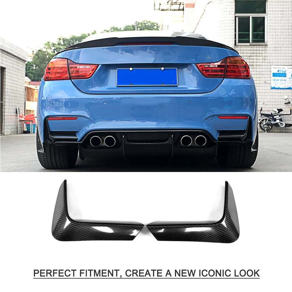 Carbon Fiber Rear Bumper Diffuser Lip Splitters Lower Corner Spoiler Covers For BMW F80 M3 F82 F83 M4 4 Door 2 Door 2014 - 2019