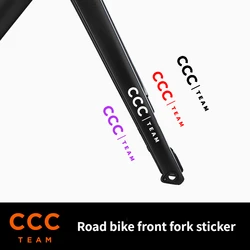 CCC TEAM Road Bicycle Front Fork Sticker DIY Top Tube Helmet Frame Sticker MTB Bike Decals Cycling Decorative Paste Accessories