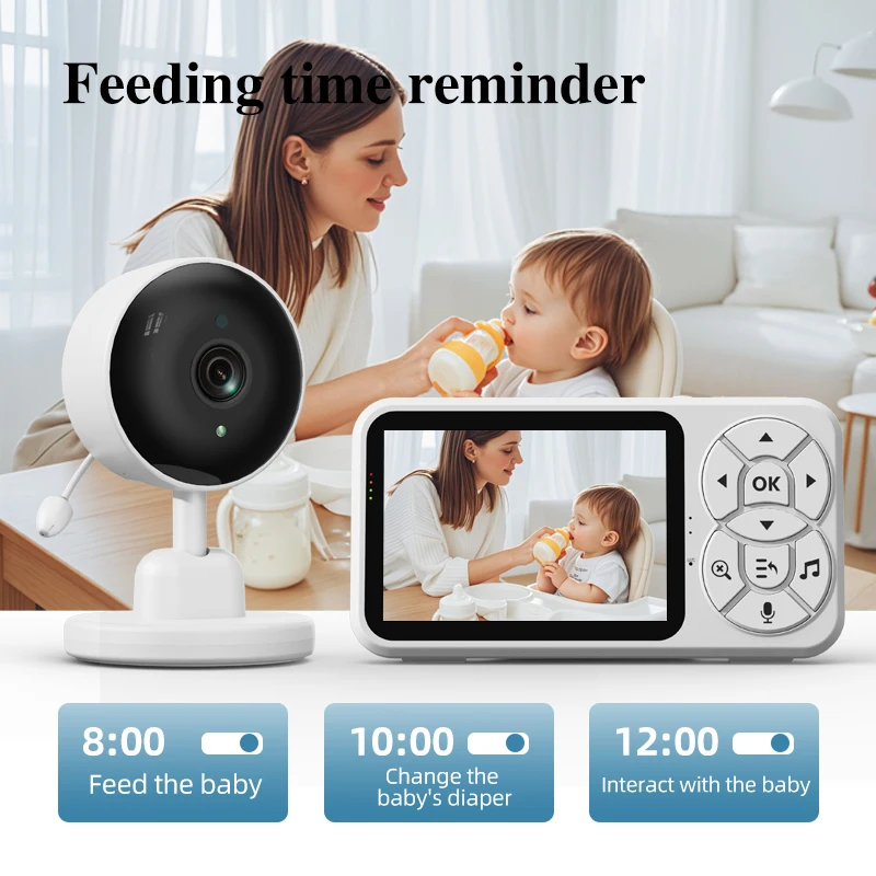 

Усовершенствованный 3,5-дюймовый видеоняня DANMINI с ночным видением, таймером, музыкой, двусторонней аудиосвязью и видеонаблюдением 720P