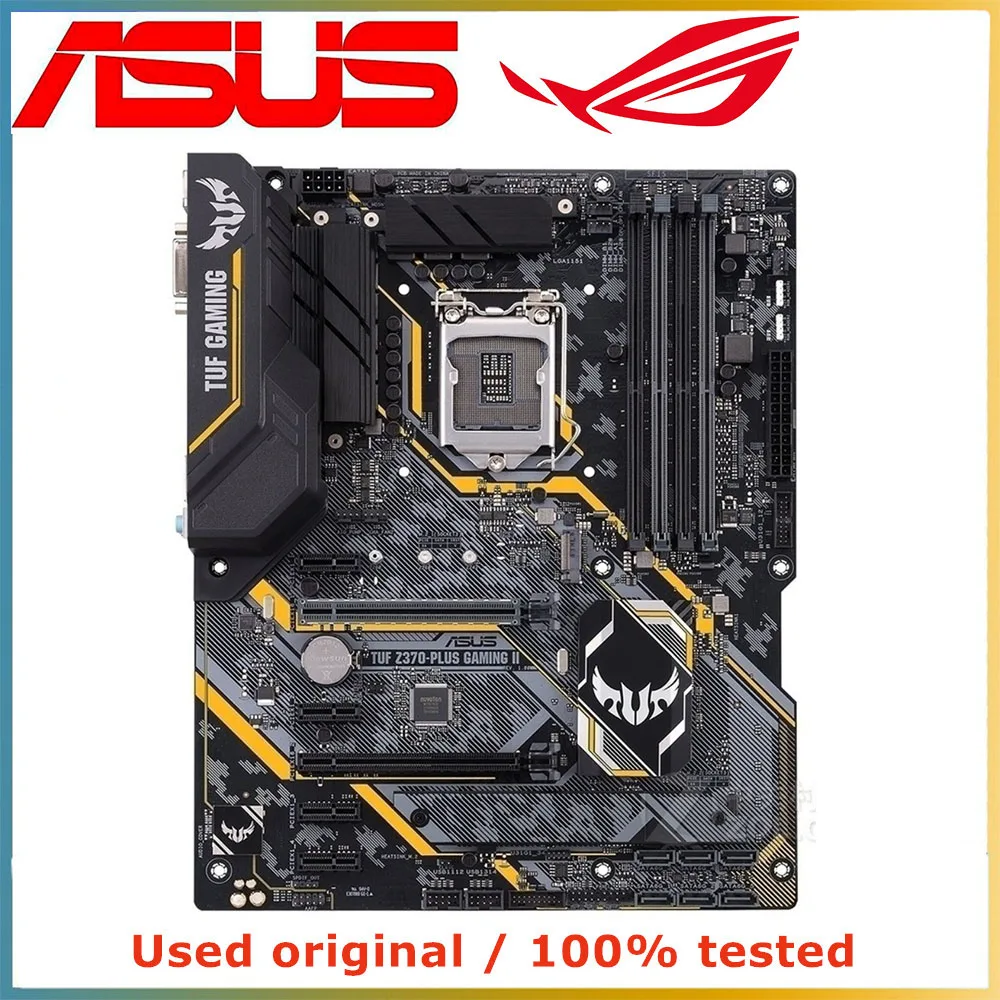 

For ASUS TUF Z370-PLUS GAMING II Computer Motherboard LGA 1151 DDR4 64G For Intel Z370 Desktop Mainboard M.2 NVME PCI-E 3.0 X16