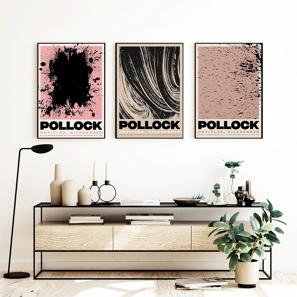 Famous Jackson Pollock Abstract Artwork Wall Art Canvas Painting Graffiti Prints and Posters Pictures For Living Room Home Decor