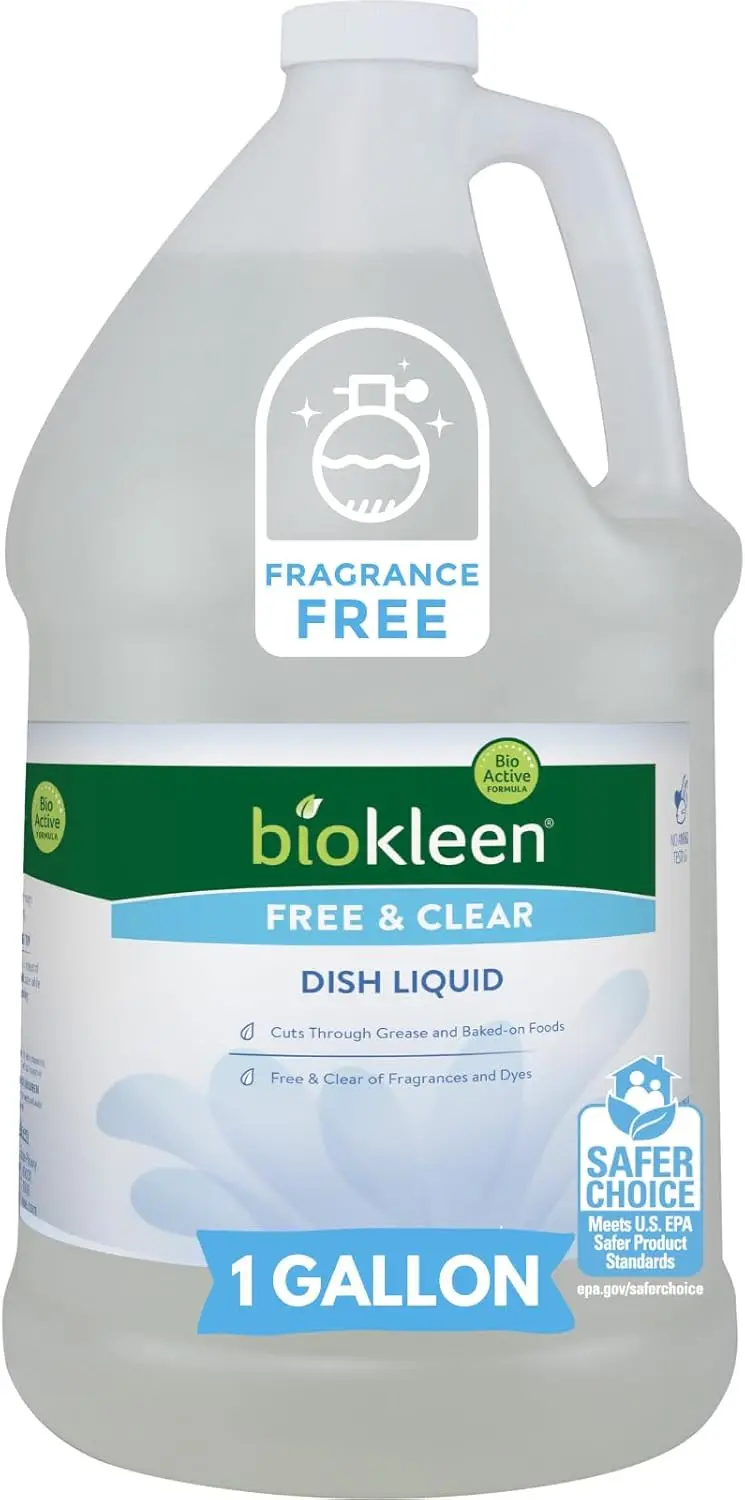 

Eco-Friendly Dish Soap Liquid, Plant-Based & Non-Toxic, Unscented for Gentle Cleaning