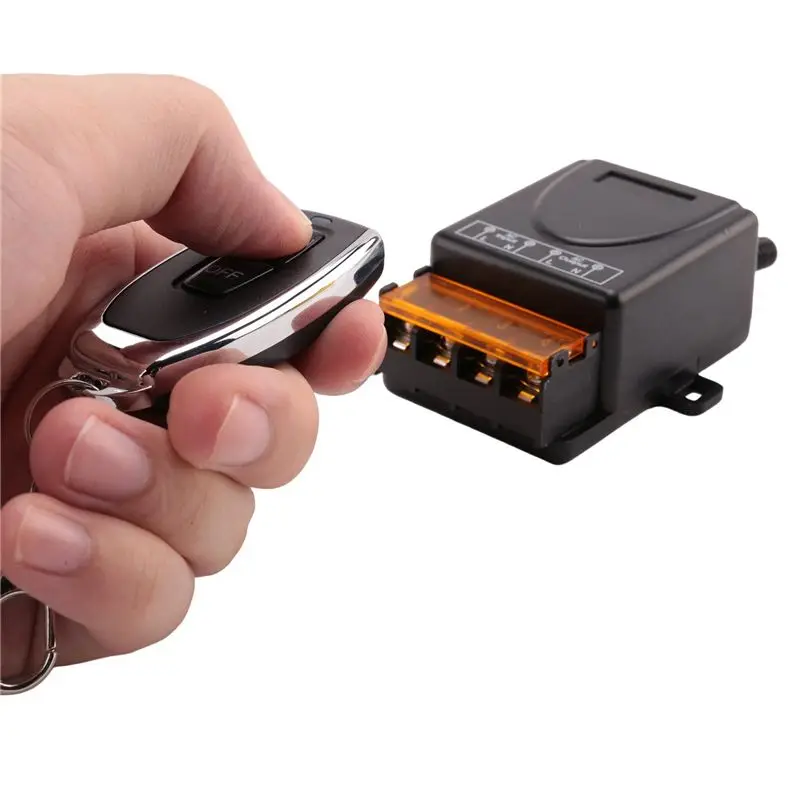 2X 433Mhz 220V Water Pump Remote Control Switch 1Ch 30A Receiver Module ON/OFF Wireless RF Transmitter For Light LED Fan