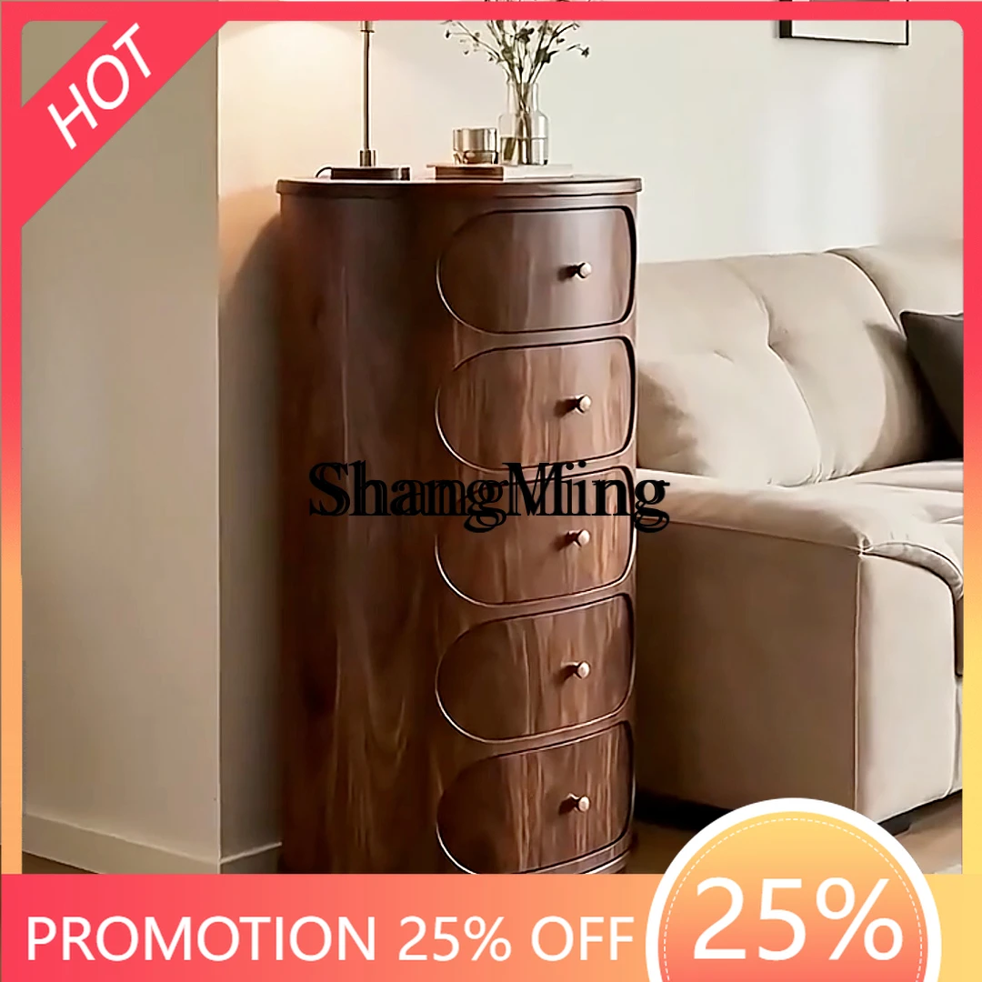 

FG chest of drawers New Chinese ebony solid wood chest of drawers Living room Home Modern storage storage chest of drawers