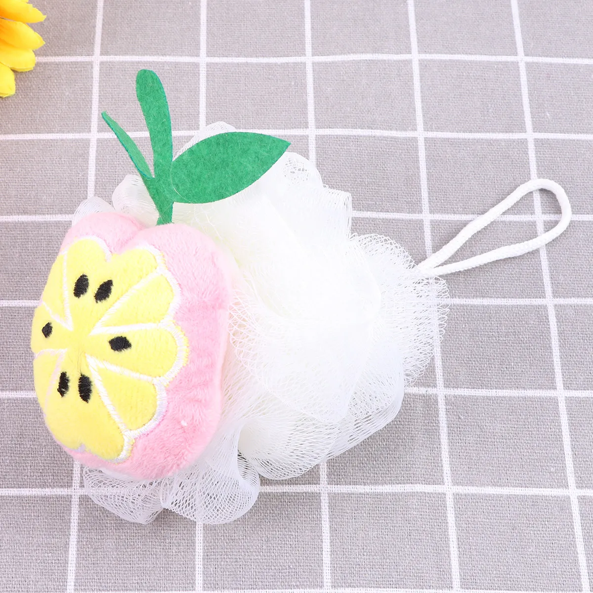 

4 pcs Fruit Shaped Bath Ball Soft Mesh Sponge For Shower Gel Rich Lather Cleanser Exfoliating Skin Care Relaxing Bath Tool