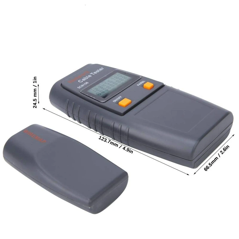 Rede Cable Tester com Display LCD, Linha Elétrica Finder, LAN, Fio Testing, SC6106