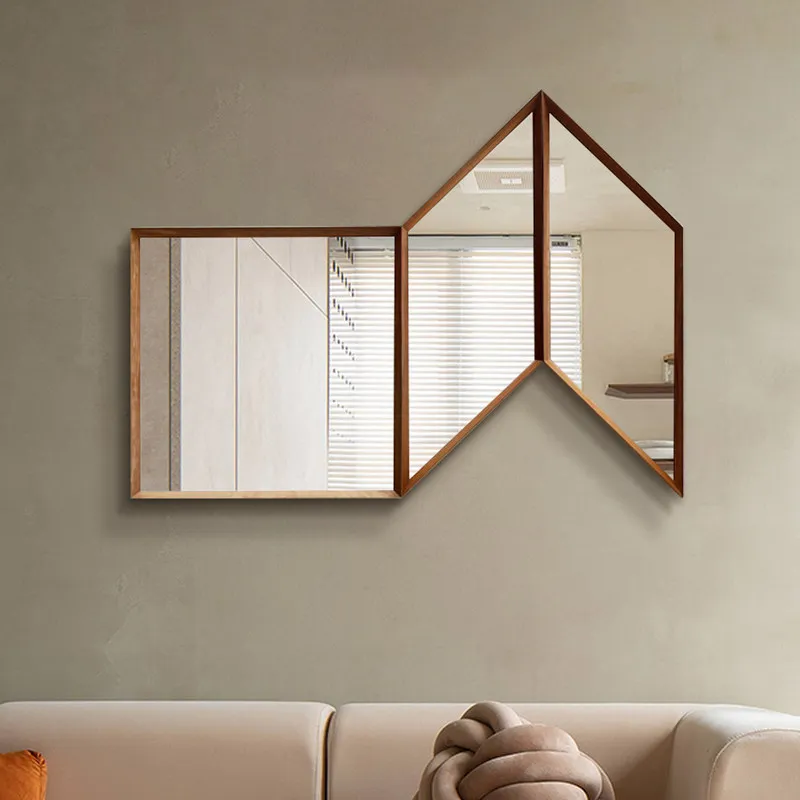 Irregular wall hanging decorative mirror background wall simple art ins mirror special-shaped European vanity mirror