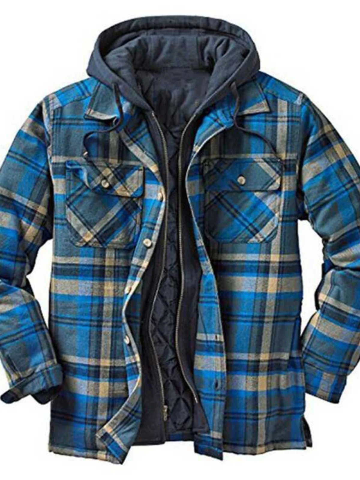 

Мужская утепленная хлопковая куртка на осень-зиму, новая повседневная модель с капюшоном, в клетку, молодежная, модная, для путешествий, с полиэстеровым наполнителем