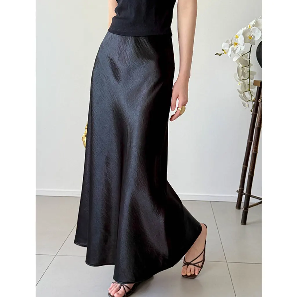 

Juzhi Women's High Waist Slimming Dipped Skirt Summer New Style One-Step Hip Fishtail Skirt 25802