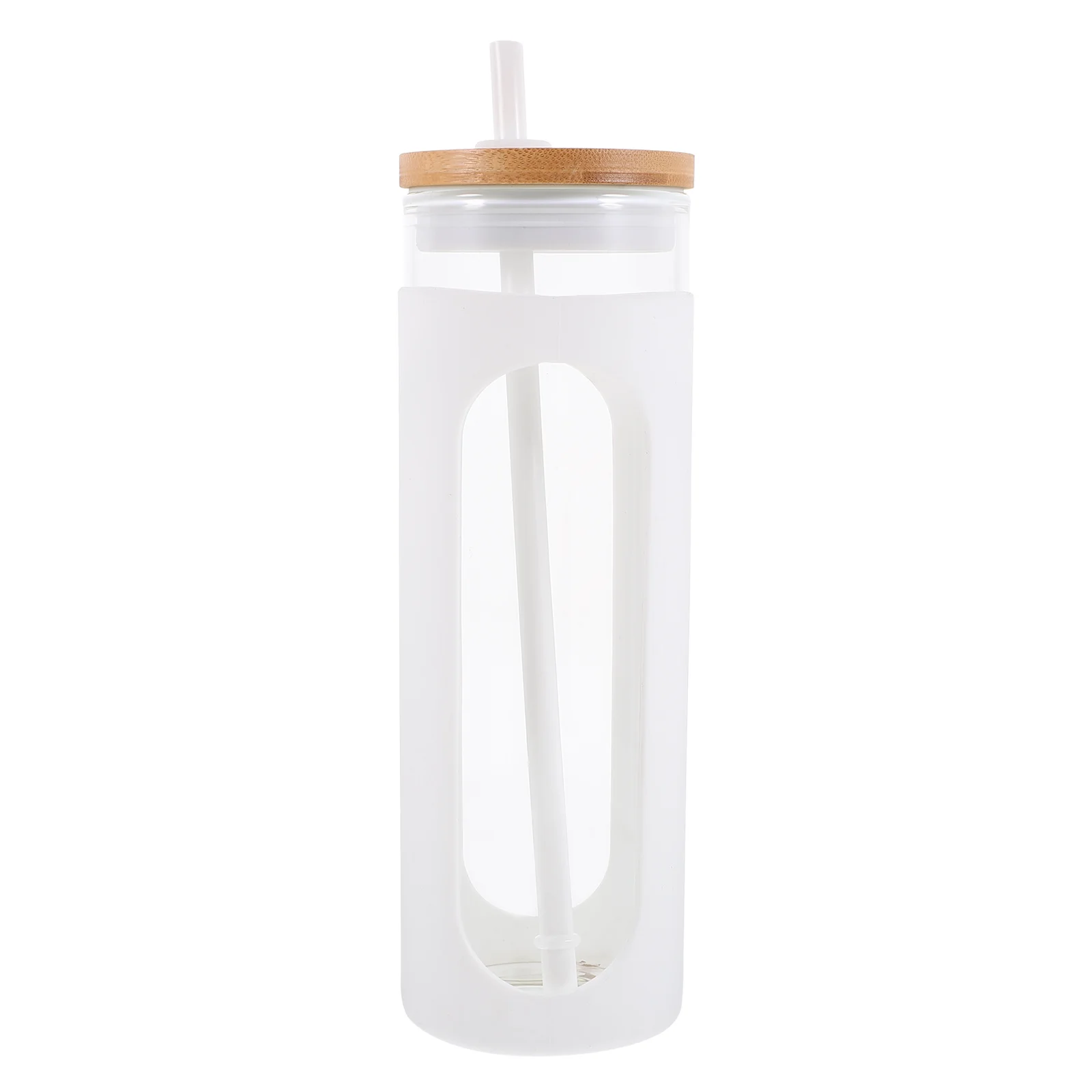 

1Set Glass Mug with Lid Straw Insulated Silicone Sleeve Borosilicate Glass Cup for Cold Brew Juice Tea Coffee