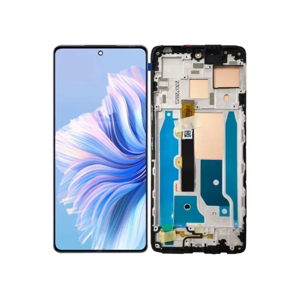For Tecno Camon 20 Pro 5G CK8n AMOLED Display Touch Screen Digitizer Assembly With Frame