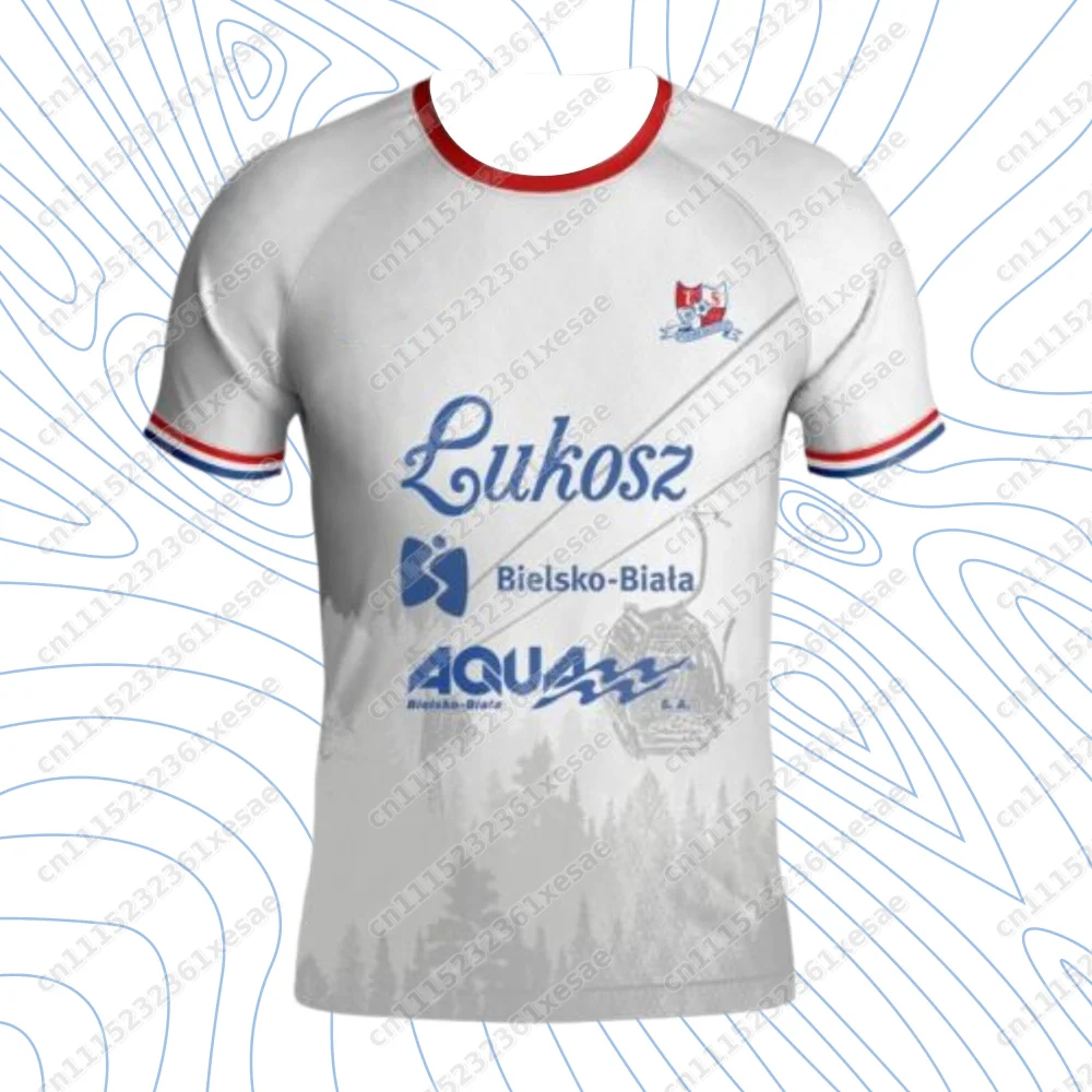 Podbeskidzie Bielsko-Biała 2026 New Model Short Sleeved Shirt Polish League Fan Version Quick Drying Sports Top FamilyMatching