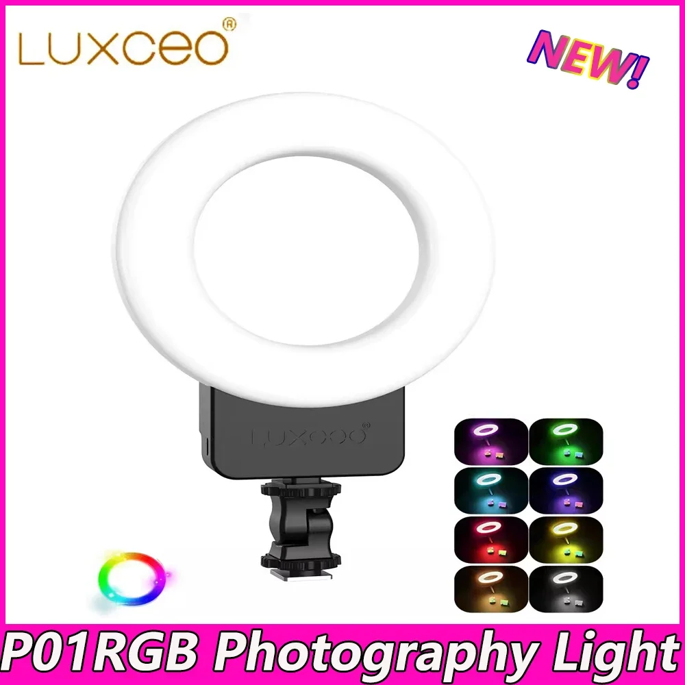 

LUXCEO P01RGB Photography Light Adjustable Brightness Color Temperature Color light Portable light For Video Vlog Outdoor