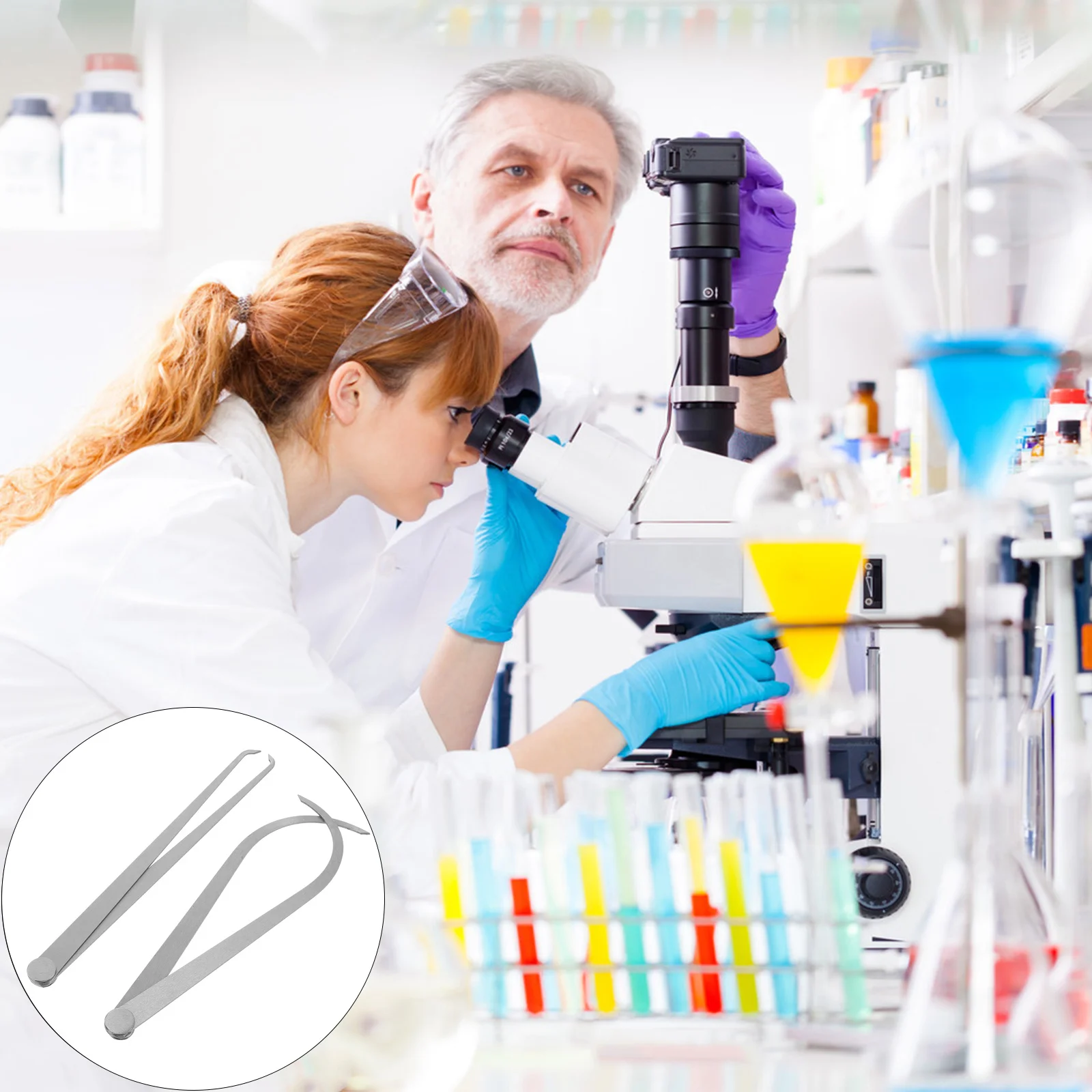 

2pcs Outside Set Hardened Measuring Tool For Sculpture Pottery Tube Modeling Caliper Measuring