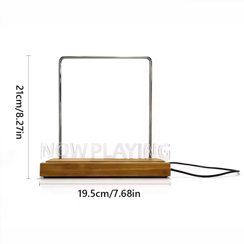 Vinyl Record Holder Stand ,Aesthetic CD Shelf Display Rack, Retro Wooden Cookbook Stand for Home, Cafe Office Decor