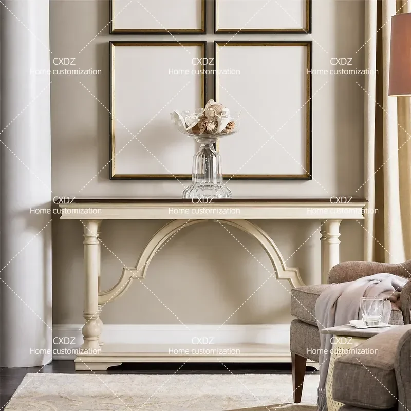 Rural Simple Foyer Cabinet Entry Porch Storage Unit Retro Living Room Decorative Wall Mounted Shelf for Home Organization