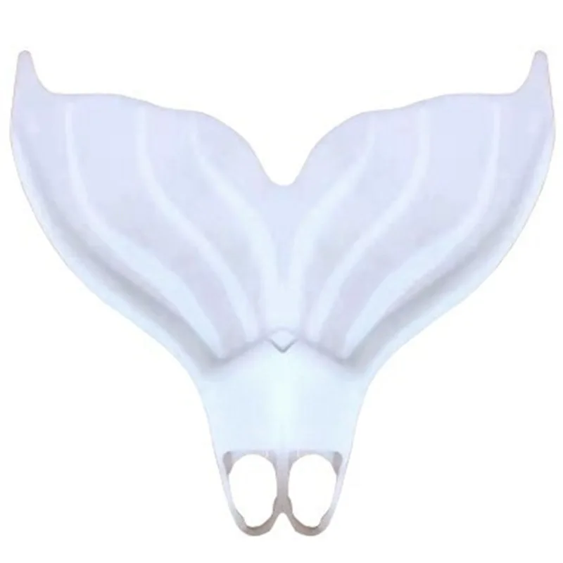 New Mermaid Fins White Silicone Single Fins Free Diving Adult Swimming Diving Training Mermaid Tail Short Fins