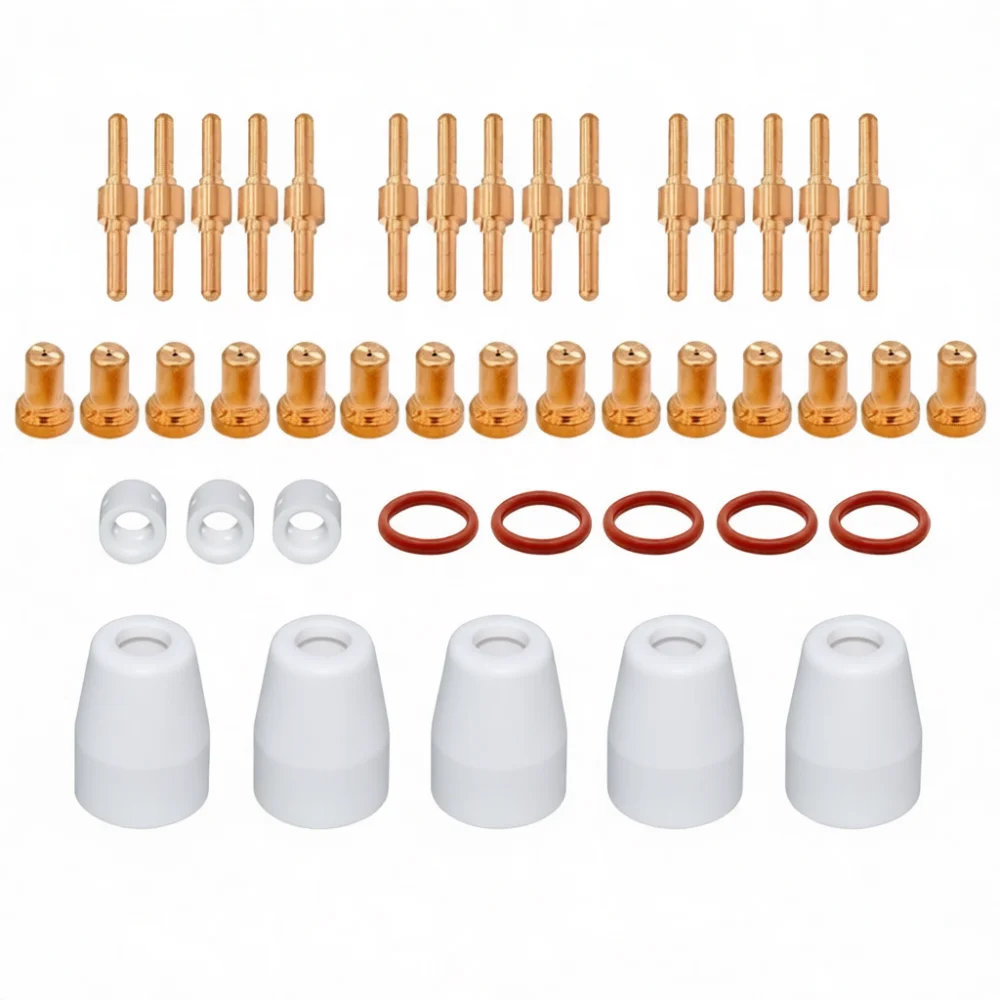 PT31 Plasma Torch Consumables Kit Extended Tips Electrodes Nozzles Shield Cap For CUT40 LGK40 Air Cutting Machine Metal Repair