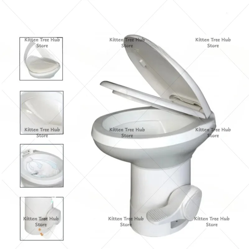 Anti-Leak Gravity Flush Toilet for Caravan Motor Home Trailer Camper Van