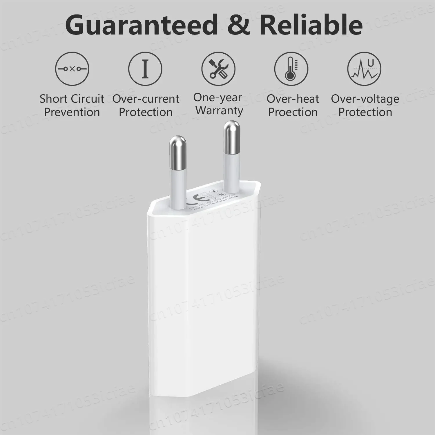 2-5PCs 5V 1A Eu AC Home Travel USB Wall Charger For IPhone 6 7 8 plus x xr 11 12 13 14