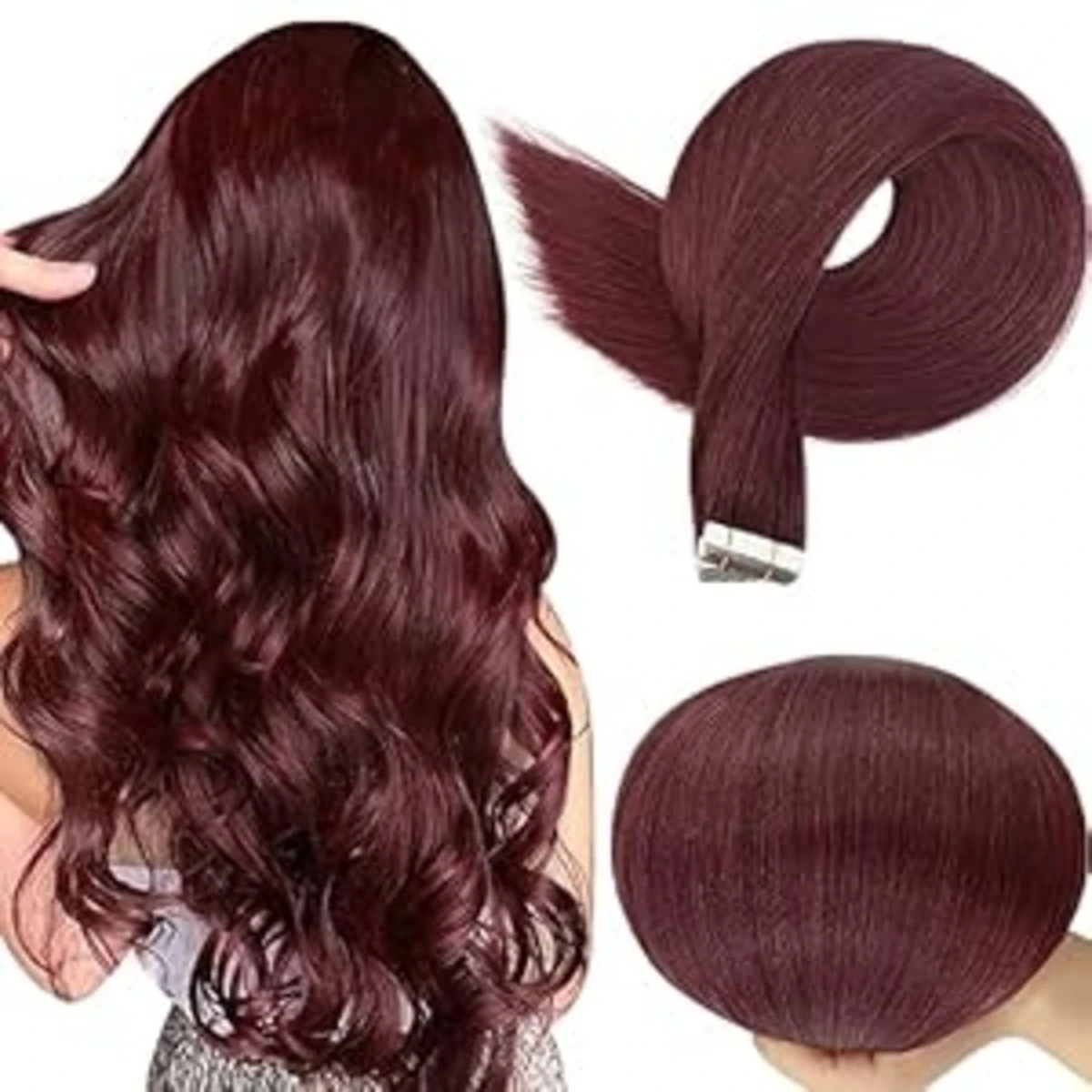 Full Shine Large weight Tape ins Extensions Natural Human Hair Extensions Tape in Real Human Hair Seamless Skin Weft For Women