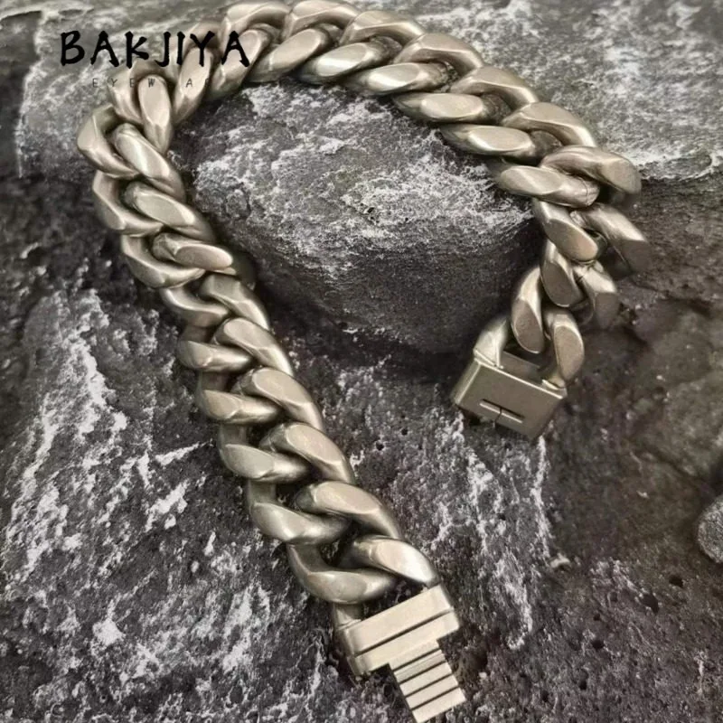 14mm Pure Titanium Cuban Chain Necklace for Men, Thick Twist Chain Grinding Round Curved Titanium Bracelet Anti Allergy Jewelry