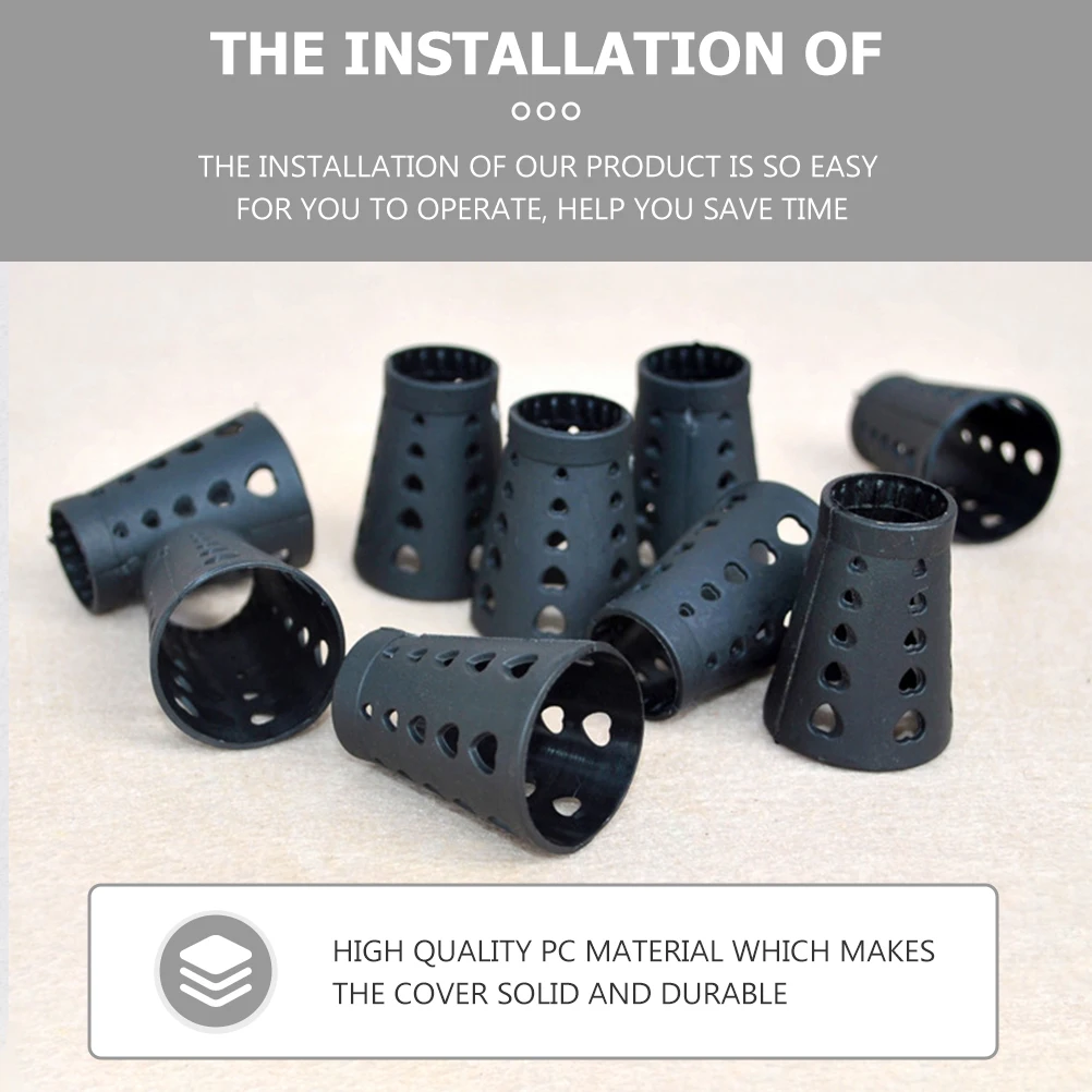 

30pcs Moxibustion Protective Cover AntiHot AntiAsh Sleeve for Moxa Stick Durable PC Material Easy Installation Massage Tools